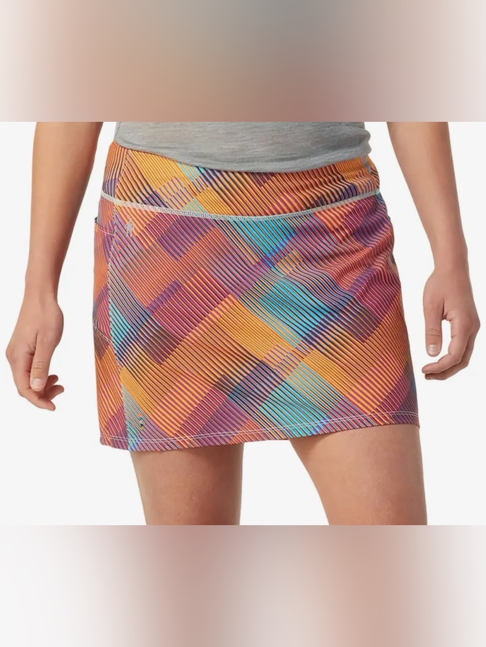 Smartwool Merino Sport Lined Skirt Medium Festive Fuchsia Trail